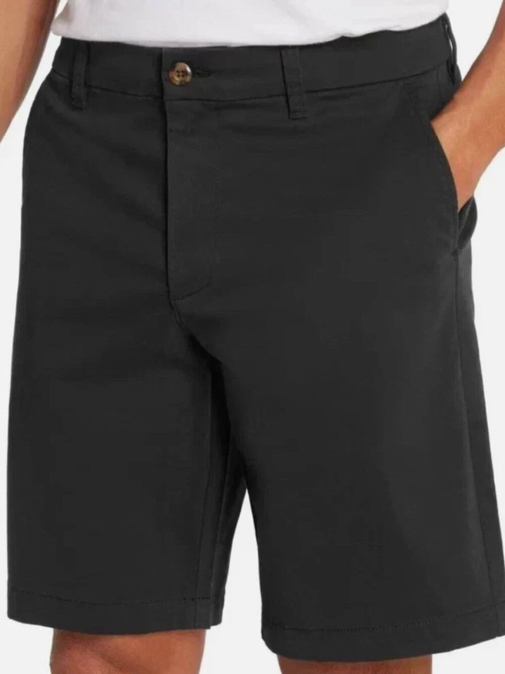 GAP Men’s Flat Front Shorts 98% Cotton Chino Black NWT
